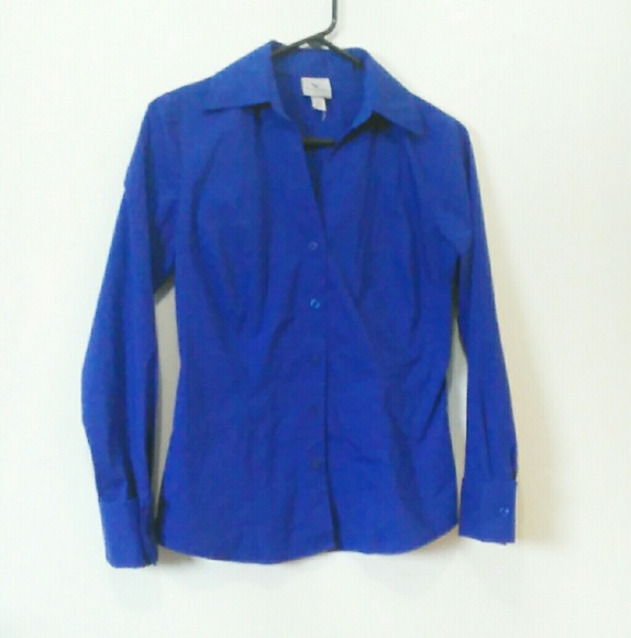 Worthington Tops - Worthington Stretch Royal Blue Blouse.